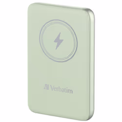 Verbatim Charge 'n' Go Magnetic Wireless Power Bank 10000mAh Green, 10000 mAh, Lithium Polymer (LiPo), Quick Charge 3.0, Wire ...