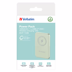 Verbatim Charge 'n' Go Magnetic Wireless Power Bank 10000mAh Green - Additional view 4