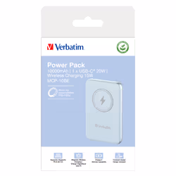 Verbatim Charge 'n' Go Magnetic Wireless Power Bank 10000mAh Blue - Additional view 4