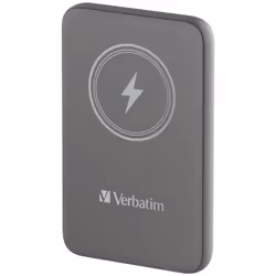 Verbatim Charge 'n' Go Magnetic Wireless Power Bank 10000mAh Grey, 10000 mAh, Lithium Polymer (LiPo), Quick Charge 3.0, Wirel ...