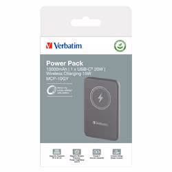 Verbatim Charge 'n' Go Magnetic Wireless Power Bank 10000mAh Grey - Additional view 4