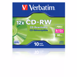 Verbatim CD-RW 12x 700 MB 10 pc(s)