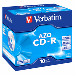 Verbatim CD-R AZO Crystal, 52x, CD-R, 120 mm, 700 MB, Jewelcase, 10 pc(s)