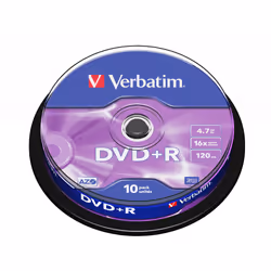 Verbatim DVD+R Matt Silver, DVD+R, 120 mm, Spindle, 10 pc(s), 4.7 GB