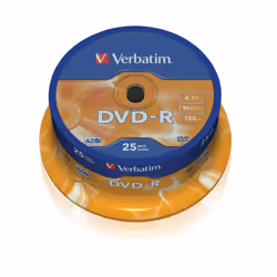 Verbatim 43667, DVD-R, 120 mm, Spindle, 25 pc(s), 4.7 GB