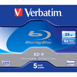 Verbatim 43715, 25 GB, BD-R, Jewelcase, 5 pc(s)