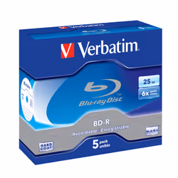 Verbatim 43715 blank Blu-Ray disc BD-R 25 GB 5 pc(s)