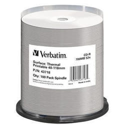 Verbatim CD-R Thermal Printable No ID Brand