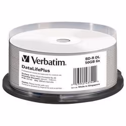Verbatim DataLifePlus, 50 GB, BD-R, Spindle, 25 pc(s)