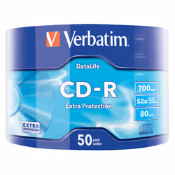 Verbatim CD-R Extra Protection, 52x, CD-R, 700 MB, 50 pc(s)