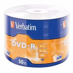 Verbatim DVD-R Matt Silver 50 Pack Wrap Spindle