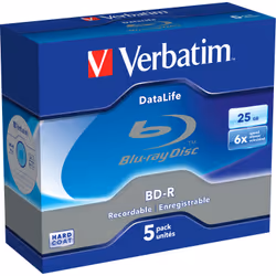 Verbatim DataLife 6x, 25 GB, BD-R, Jewelcase, 5 pc(s)