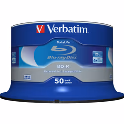 Verbatim Datalife 6x, 25 GB, BD-R, Spindle, 50 pc(s)