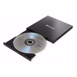 Verbatim 43889, Black, Tray, Desktop/Laptop, Blu-Ray RW, USB 3.1 Gen 1, BD, BD-R, BD-R DL, CD, DVD