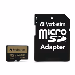 Verbatim Pro+, 64 GB, MicroSDHC, Class 10, MLC, 90 MB/s, 80 MB/s