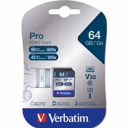 Verbatim Pro 64 GB SDXC UHS Class 10