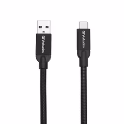 Verbatim 48871, 1 m, USB A, USB C, USB 3.2 Gen 2 (3.1 Gen 2), Black