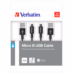 Verbatim 48874 USB cable USB 3.2 Gen 1 (3.1 Gen 1) 1 m Micro-USB A USB A Black