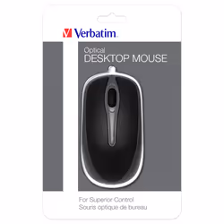 Verbatim 49019, Ambidextrous, Optical, USB Type-A, 1000 DPI, Black, Grey