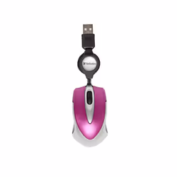 Verbatim Go Mini, Optical, USB Type-A, 1000 DPI, Pink