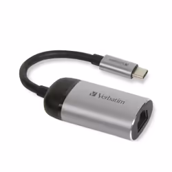 Verbatim 49146, USB 3.2 Gen 1 (3.1 Gen 1) Type-C, Black, Silver, RJ-45, Metal, USB, 5 - 40 °C