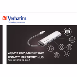 Verbatim USB-C Multiport Hub Four port USB 3.2 Gen 1 - Additional view 6