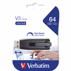 Verbatim V3 - USB 3.0 Drive 64 GB - Black - Additional view 4