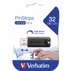 Verbatim PinStripe 3.0 - USB 3.0 Drive 32 GB  - Black - Additional view 5