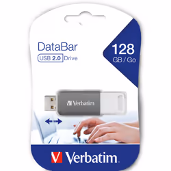 Verbatim V DataBar USB flash drive 128 GB USB Type-A 2.0 Grey