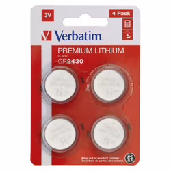 Verbatim CR2430, Single-use battery, CR2430, Lithium, 3 V, 4 pc(s), Silver