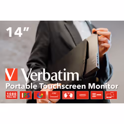 Verbatim 49591 computer monitor 35.6 cm (14") 1920 x 1080 pixels Full HD LCD Touchscreen Black - Additional view 7
