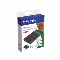 Verbatim Certified Refurbished Hard Drive USB 3.2 Gen 1 1TB