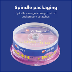 Verbatim DVD+R DL Double Layer 8.5GB 8X LifeSeries - 25pk Spindle 71122