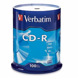 Verbatim Standard 120mm CD-R Media, 52x, CD-R, 120 mm, 700 MB, Cakebox, 100 pc(s)