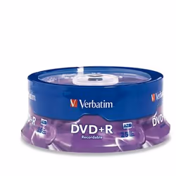 Verbatim DVD+R 4.7GB 16X Branded 25pk Spindle, DVD+R, 120 mm, Spindle, 25 pc(s), 4.7 GB