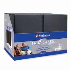 Verbatim DVD Video Trimcases - Black 50pk, Black