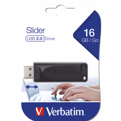 Verbatim Slider - USB Drive 16 GB - Black - Additional view 5