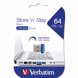Verbatim Store 'n' Stay NANO - USB 3.0 Drive 64 GB - Blue - Additional view 5