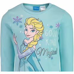 Disney Frozen Elsa Big Girls Fleece Long Sleeve Graphic T-Shirt and Le