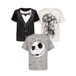 Disney Nightmare Before Christmas Jack Skellington Oogie Boogie Sally Toddler Boys 3 Pack T-Shirts 4T