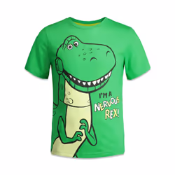 Disney Pixar Toy Story Buzz Lightyear Woody Rex Slinky Dog Big Boys 4 Pack T-Shirts Multi 14