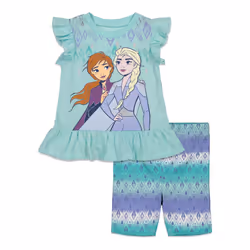 Disney Frozen Elsa Princess Anna Toddler Girls Graphic T-Shirt and Sho