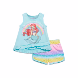 Disney Princess Ariel Toddler Girls Crossover Tank Top Dolphin Active