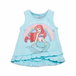 Disney Princess Ariel Toddler Girls Crossover Tank Top Dolphin Active