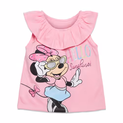 Disney Minnie Mouse Little Girls Tank Top and Shorts Pink/Blue 6
