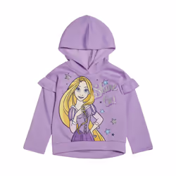 Disney Princess Rapunzel Little Girls Fleece Hoodie and Leggings Outfi