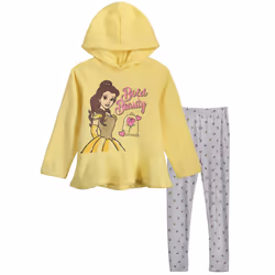 Disney Princess Belle Toddler Girls Pullover Hoodie and Leggings Outfi