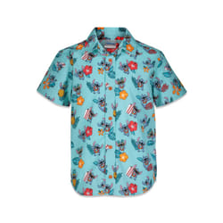 Disney Lilo & Stitch Big Boys Hawaiian Button Down Dress Shirt 10-12