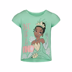 Princess Mulan Tiana Rapunzel Moana Toddler Girls 4 Pack T-Shirts 5T