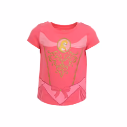 Disney Princess Little Girls 5 Pack Graphic T-Shirts Blue/Pink/Yellow